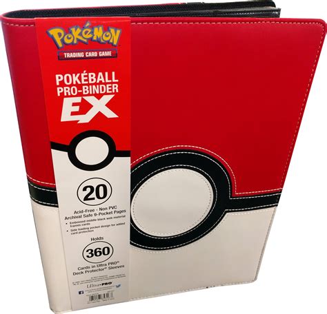 Ultra Pro 9 Pocket Pokemon Poke Ball Premium Pro Leatherette Binder 360