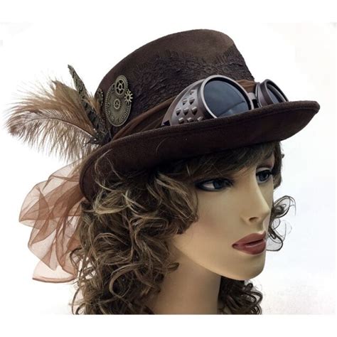 Steampunk Women Top Hat Feather Halloween Costume Cosplay Party With