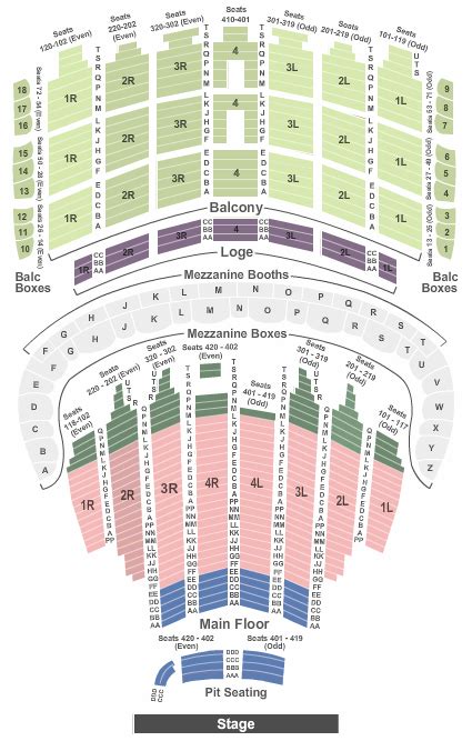 Peoples Bank Theatre Seating Chart