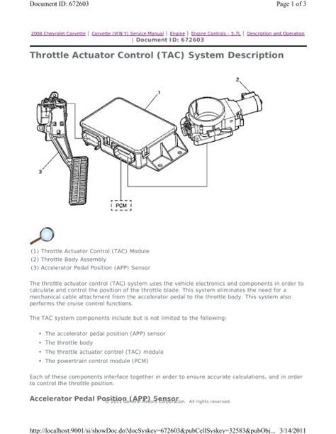 Throttle Actuator Control Tac System Description
