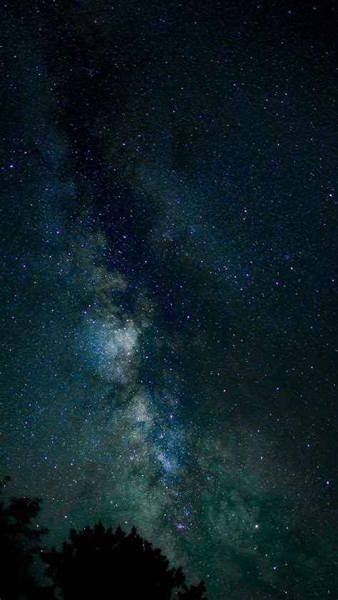 Download Wallpaper 1350x2400 Starry Sky Stars Milky Way Night Iphone