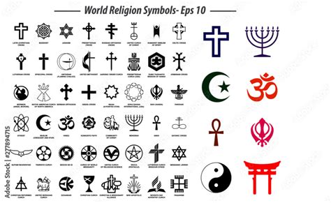 World Religion Symbols Signs Of Major Religious Groups And Other