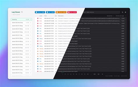 Log Viewer Fast And Beautiful Log Viewer For Laravel