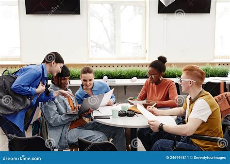 Diverse Group Of Students Studying Stock Image Image Of Happiness
