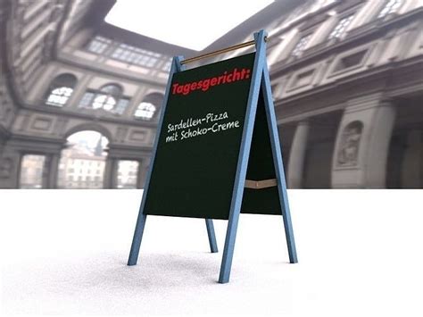 Folding Advertising Board To Stand On Free 3d Model Cgtrader