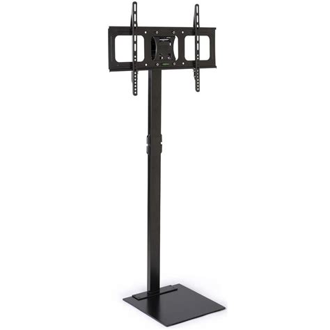 Displays2go Television Stand With Floor Mount Steel Construction