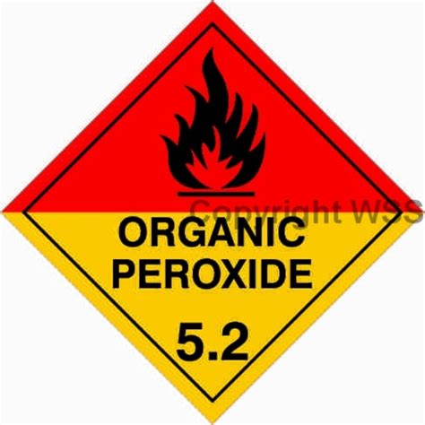 Hazchem Organic Peroxide Sign Border Lifting And Safety Pty Ltd