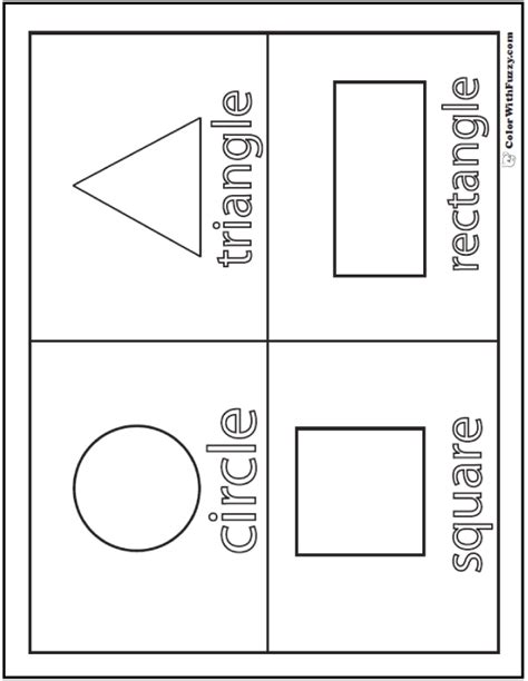 My shapes book coloring page. 80+ Shape Coloring Pages Digital PDF, Squares, Circles ...