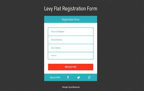 Levy Registration Form Responsive Widget Template By W3layouts