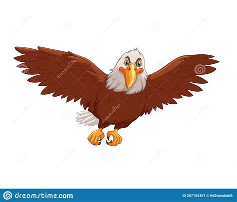 Bald Eagle Swoop Attack Hand Draw Vector Illustration Stock Vector