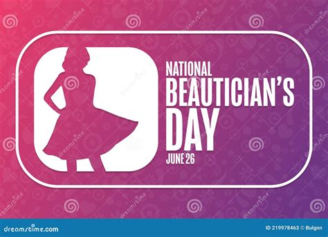 National Beautician Day June 26 Holiday Concept Stock Vector