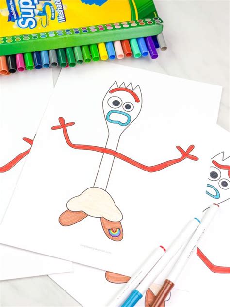 Potato head and colouring pages. Toy Story 4 Forky Coloring Pages For Kids | Boredom busters for kids, Fun activities for kids ...