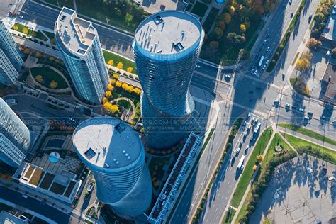 Aerial Photo Absolute Towers Mississauga