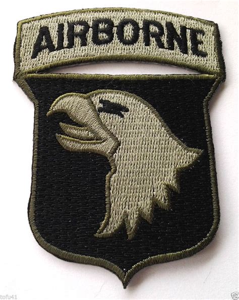 101st Airborne Subdued Military Veteran Biker Us Army Patch Pm0707 Ee
