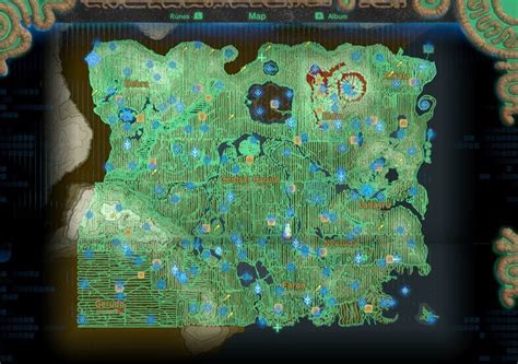 The Legend Of Zelda Breath Of The Wild Map Shows A Path To Every Korok