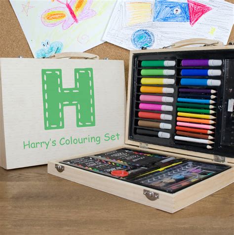 Personalised Wooden Art Box Set By The Letteroom