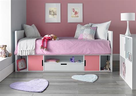 Vancouver Cabin Bed Pink White Single Bed Frame Girls Single Bed