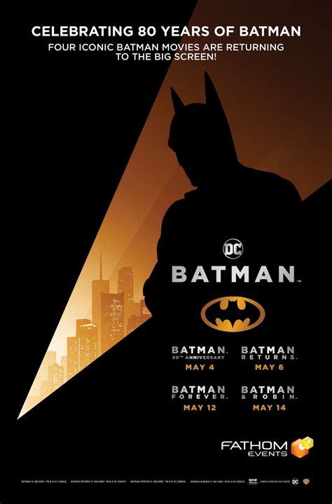 New Batman Poster Celebrates Return Of Four Batman Movies To Big Screen