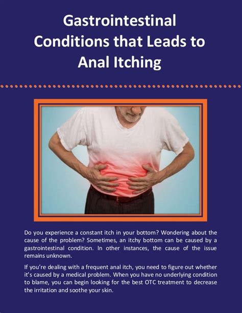 Gastrointestinal Conditions That Leads To Anal Itching