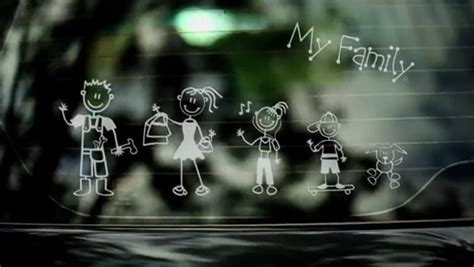 All genuine my stick figure family vinyl. Cute or annoying? The My Family car sticker angst