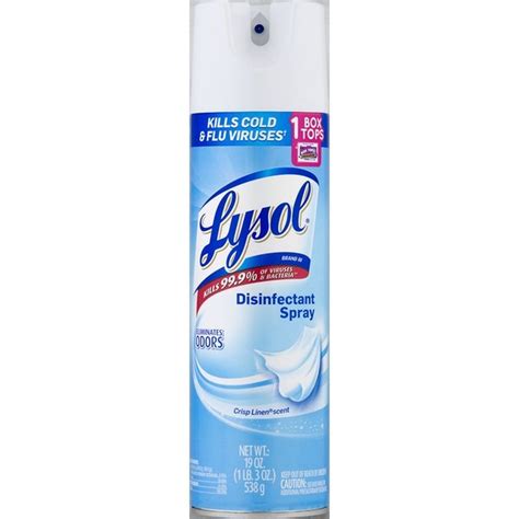 Lysol Disinfectant Spray Crisp Linen 19 Oz Instacart