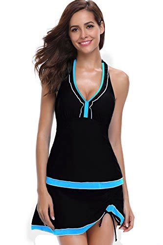 Shekini Damen Einteilige Schwimmanzug Schwimmrock Rock R Schen Retro