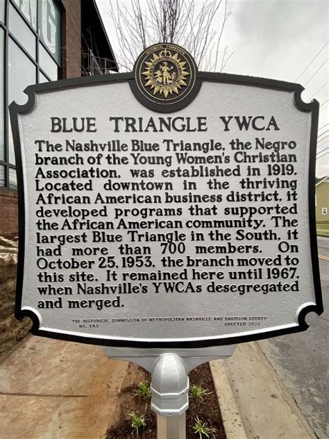 Blue Triangle Ywca Historical Marker