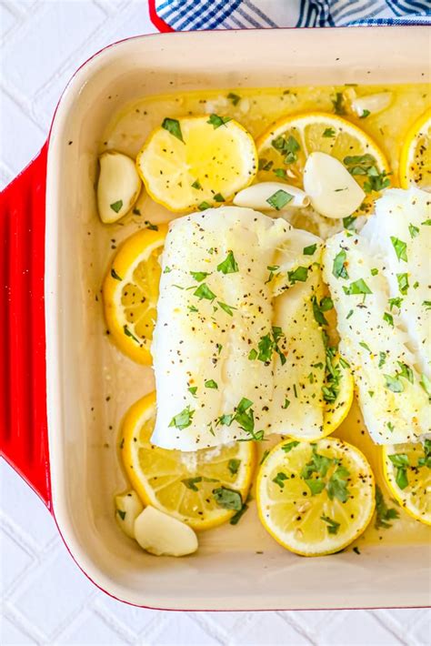 Easy Lemon Garlic Baked Cod Recipe Sweet Cs Designs