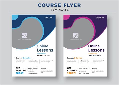 Course Flyer Template Online Class Flyers Education Flyer Online