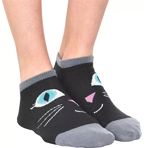 Adult Black Cat Ankle Socks Party City