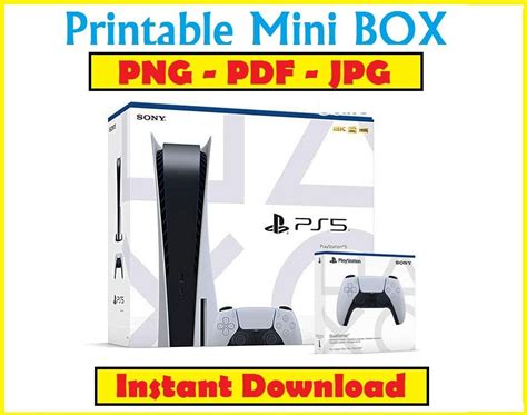 Printed Mini Ps5playstation Console Box For Ornament Etsy
