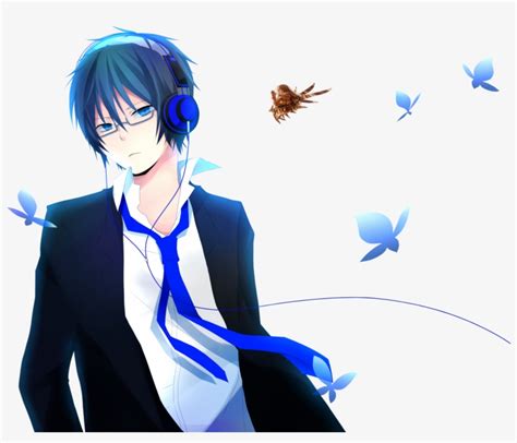 128×128 Osu Profile Pictures Anime Boy With Headphones And Hoodie Png