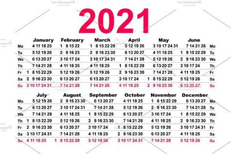 Set 2021 2022 2023 2024 Calendar Pre Designed Vector Graphics