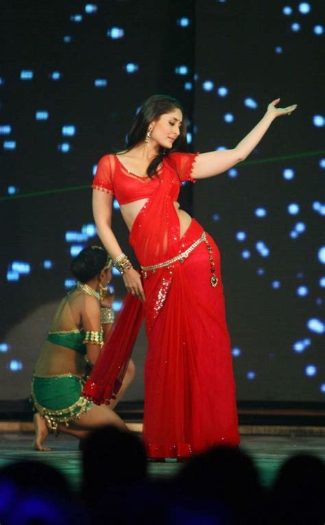 Kareena Kapoor Super Sexy Skin Show In Red Saree At Film Raone Music Launch Event In Mumbai