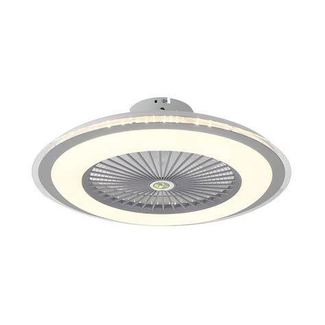 235 W Round Acrylic Ceiling Fan Light Fixture Modernist Bedroom Led