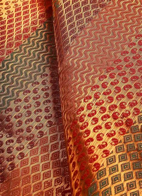 Buy Multicolor Art Silk Fabric Zari Blended Patterned Online Shopping
