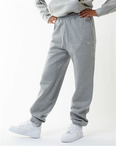 Nike Nrg Solo Swoosh Fleece Pants Dark Grey Heatherwhite Cw5565 063