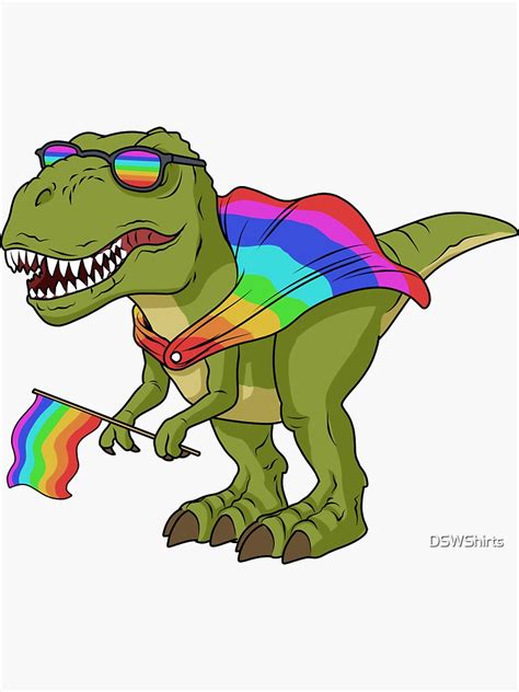 Lgbt Women Gay Pride Gifts Men Bi Lgbtq T Rex Dinosaur Sticker For