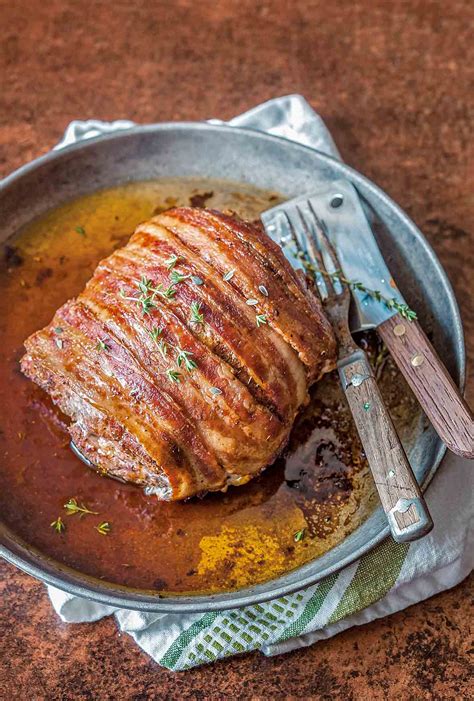 Place them around the pork roast. Bacon Wrapped Pork Roast Recipe | Leite's Culinaria