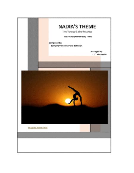 Nadias Theme Arr L C Montealto Sheet Music Barry Devorzon And Perry Botkin Jr Piano Solo
