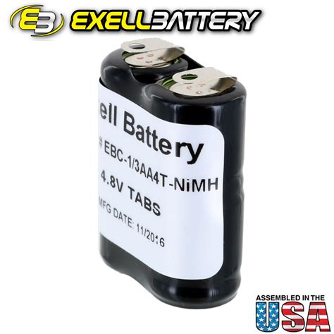 10pc Exell Custom Nimh 48v 300mah 4x13aa Battery Pack W Tabs Ebay