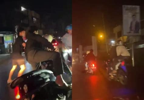 Geber Knalpot Bising Gerombolan Bermotor Di Tasikmalaya Diadang Dan