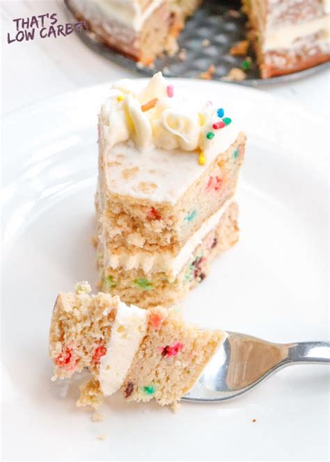 A delightful keto birthday cake is made with almond flour. Low Carb Birthday Cake Alternative / 470 calories, 15 g ...