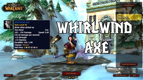 Classic Wow Getting The Whirlwind Axe Youtube