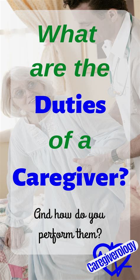 What Are The Duties Of A Caregiver Caregiverology