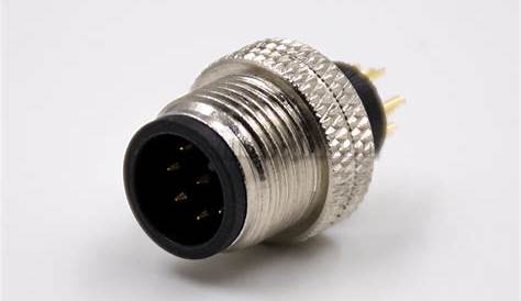 M12 8 Pin A Coded Field Wireable Connector Male Straight Non-Shield