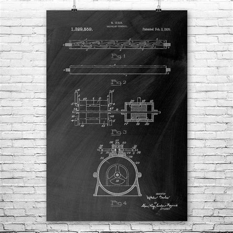 Nikola Tesla Valvular Conduit Poster Print Inventor T Etsy