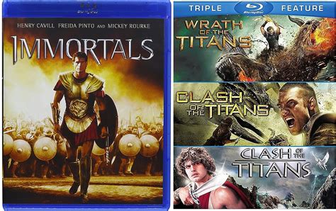 Immortals And Clash Of The Titans Wrath Of The Titans Triple Feature Blu Ray Amazing