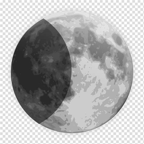 Lunar Phase Full Moon Half Transparent Background Png Clipart Hiclipart
