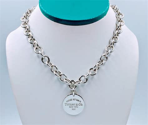 Tiffany And Co 925 Sterling Silver Please Return To Tiffany Round Tag Necklace 16 ⋆ Smartshop